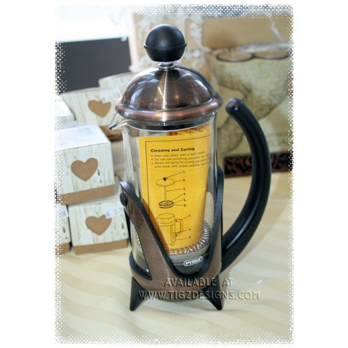 Deluxe Shanghai Copper Tea or Coffee Press - 2 Cup